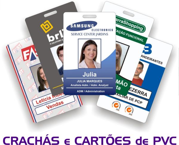 Crachás e Cartões em PVC
